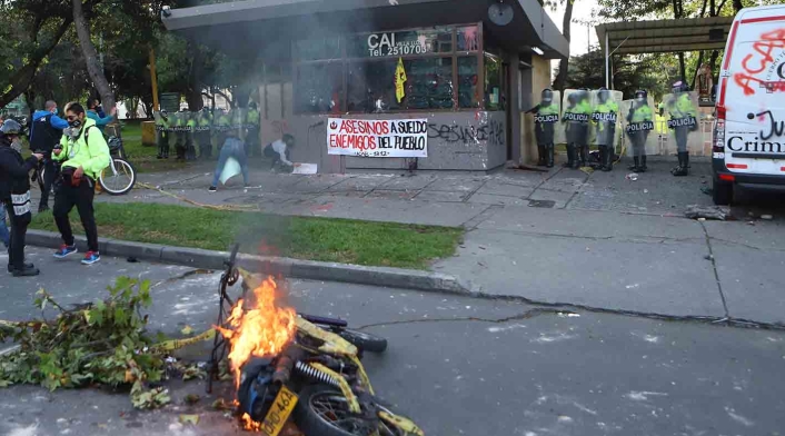 Protestas en Villa Luz por la muerte de Javier Ordóñez