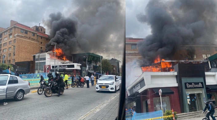 Se registra fuerte incendio en la localidad de Chapinero