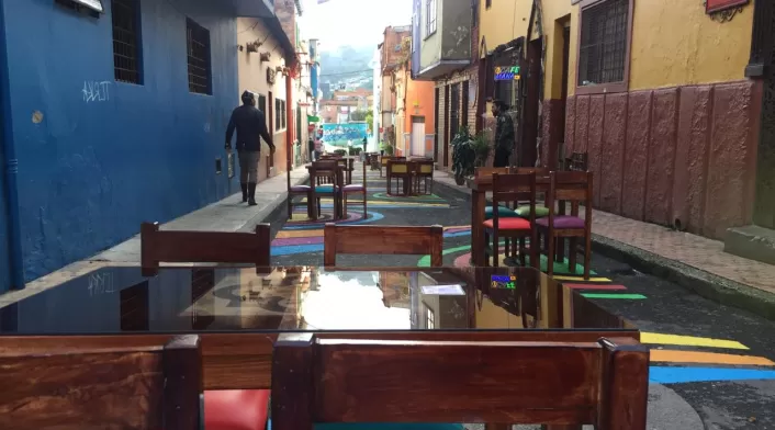 Restaurantes al aire libre, en Bogotá
