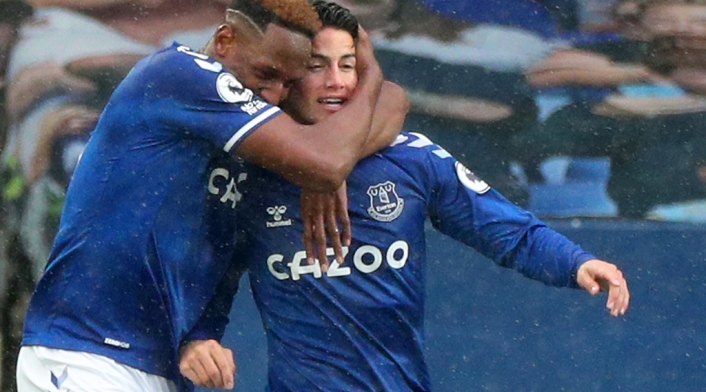 James Rodríguez, Everton, Yerry Mina