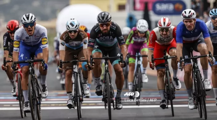 Peter Sagan en un embalaje del Giro de Italia