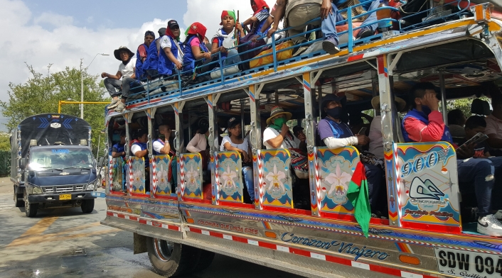 Durante 3 días las comunidades indígenas permanecieron asentadas en Cali.
