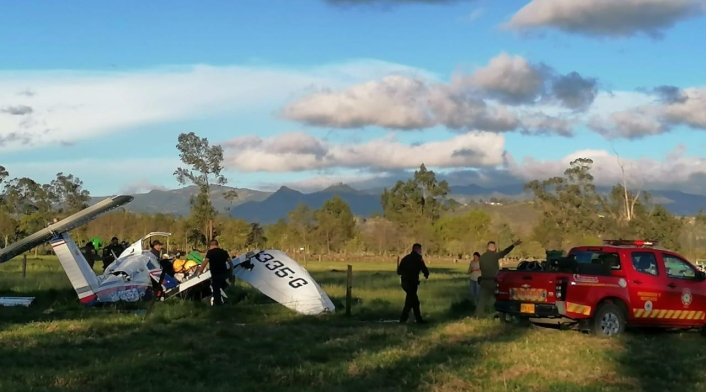 Avioneta accidentada en Ubaté (Cundinamarca)