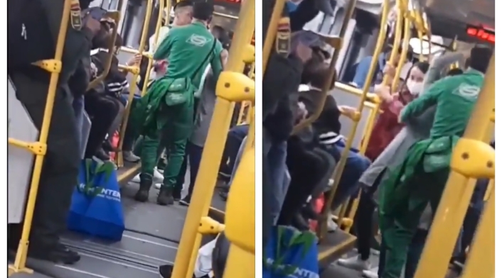 Baile en Transmilenio