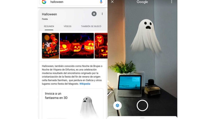 Fantasma en 3d con realidad aumentada en Google