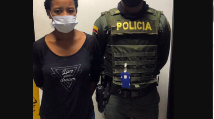 Captura de mujer en Cartagena Captura de mujer en Cartagena