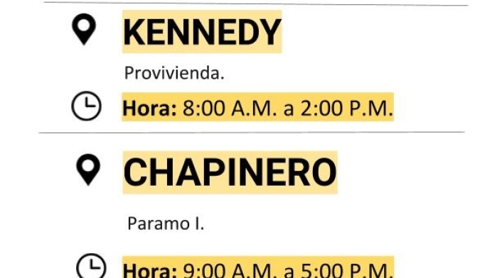 Cortes de luz para el sábado 24 de octubre