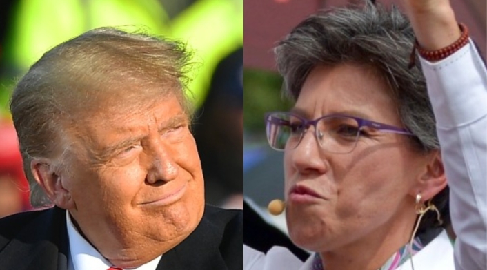 Donald Trump y Claudia López Donald Trump y Claudia López