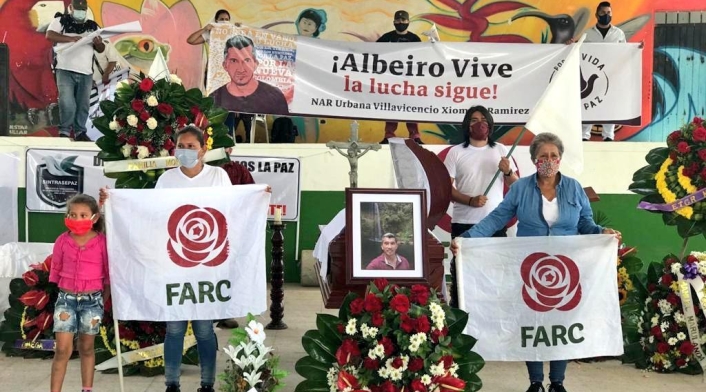 Honras fúnebres de excombatiente de las Farc asesinado en el Meta