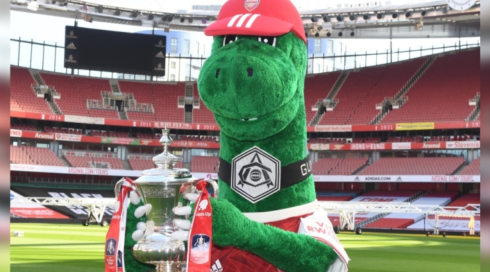 Gunnersaurus, mascota del Arsenal