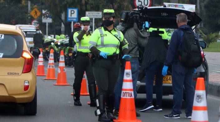 Multas a infractores - pico y placa en Bogotá - Policía de Tránsito