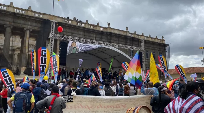 Marchas de la Centrales Obreras en Bogotá
