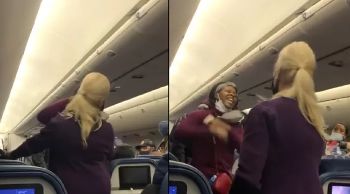 Pasajera golpea a auxiliar de vuelo
