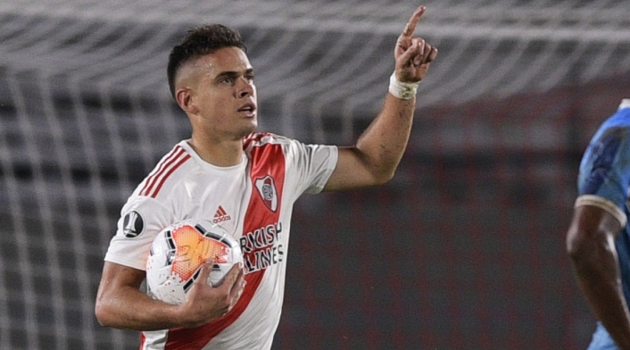 Rafael Santos Borré marca póker con River. River Plate, Copa Libertadores, Rafael Santos Borré