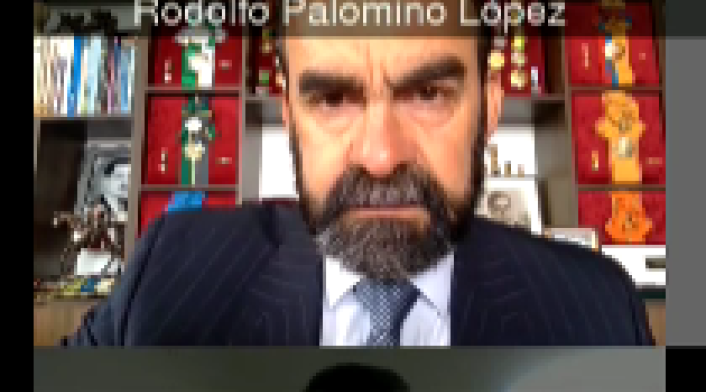 general en retiro Rodolfo Palomino en audiencia ante la Corte Suprema de Justicia