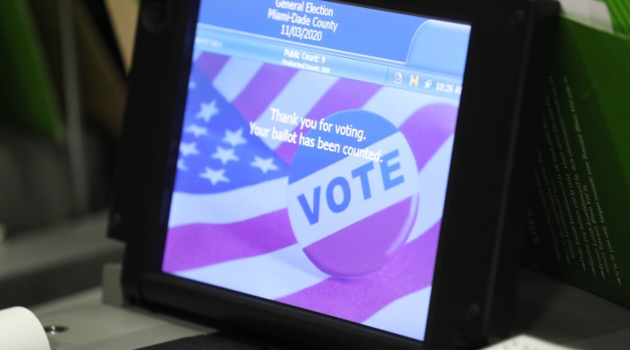 Elecciones en Estados Unidos - máquina de votación