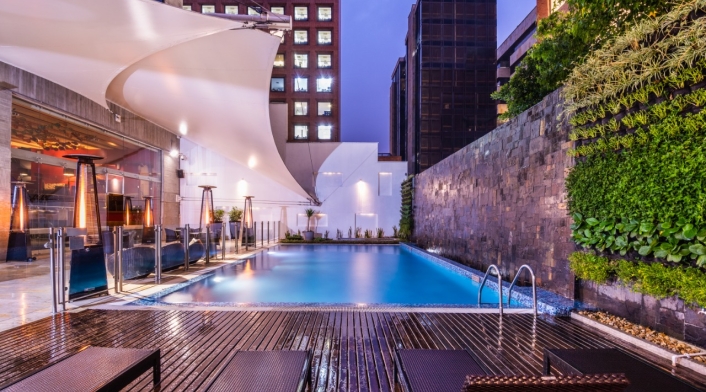 Cortesía para La FM Piscina de un hotel en reapertura del turismo