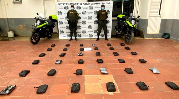 cargamento de droga en Bolívar