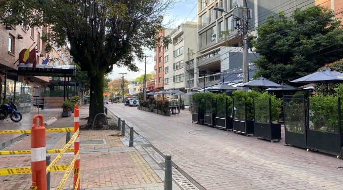 Obras en Zona Rosa de Bogotá