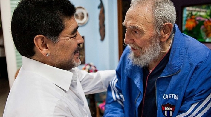 Diego Maradona y Fidel Castro