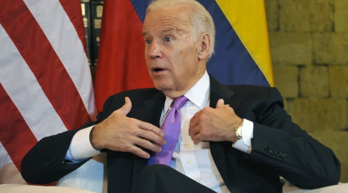 Joe Biden, de visita en Colombia, cuando era vicepresidente de Estados Unidos.