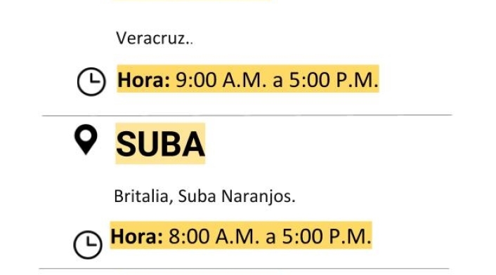 Cortes de luz para el 25 de noviembre en Bogotá