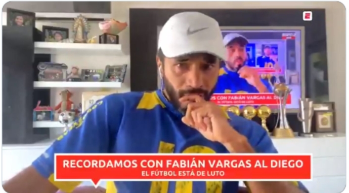 Fabián Vargas y su llanto por la muerte de Diego Maradona Fabián Vargas y su llanto por la muerte de Diego Maradona