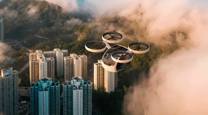 Drone que transporta a 4 personas