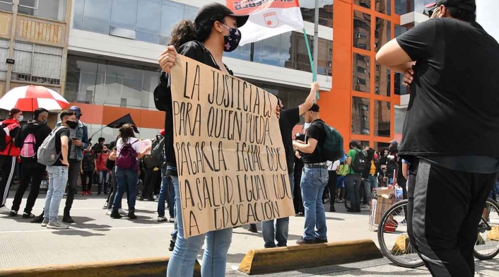 Protestas en Bogotá 21 de noviembre