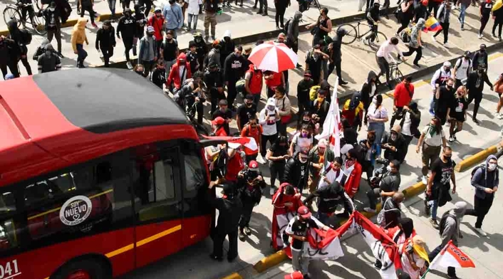 Protestas en Bogotá 21 de noviembre