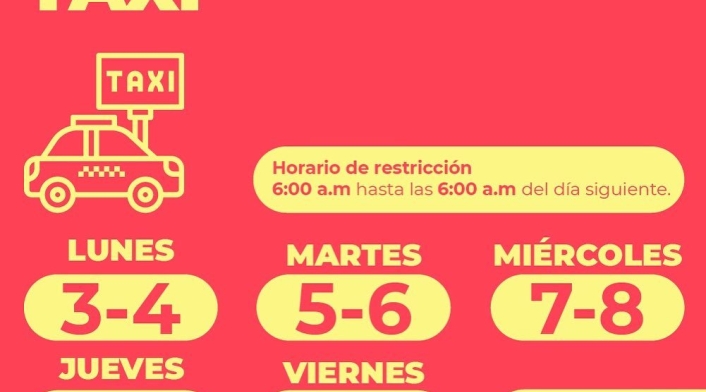 Pico y placa para taxis en Cartagena