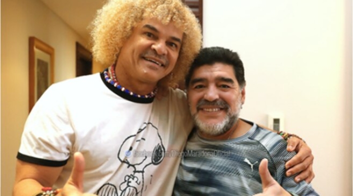 Diego Maradona y Carlos Valderrama