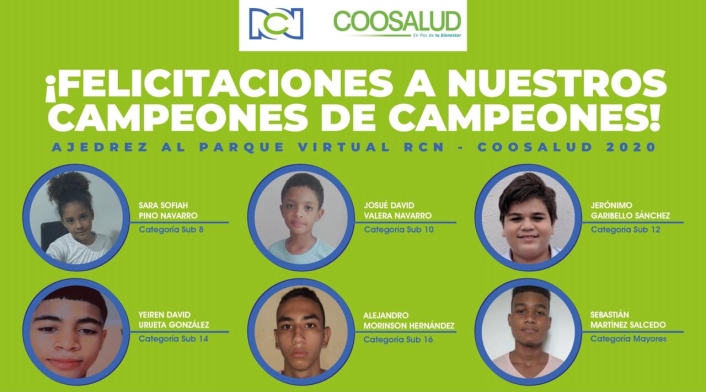 Campeones ajedrez al parque RCN - COOSALUD