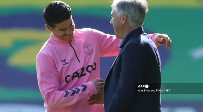 James y Ancelotti 2020