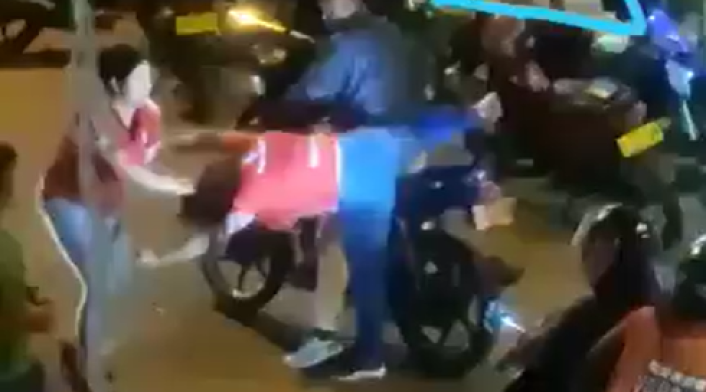 Agresión a mujer en Cali