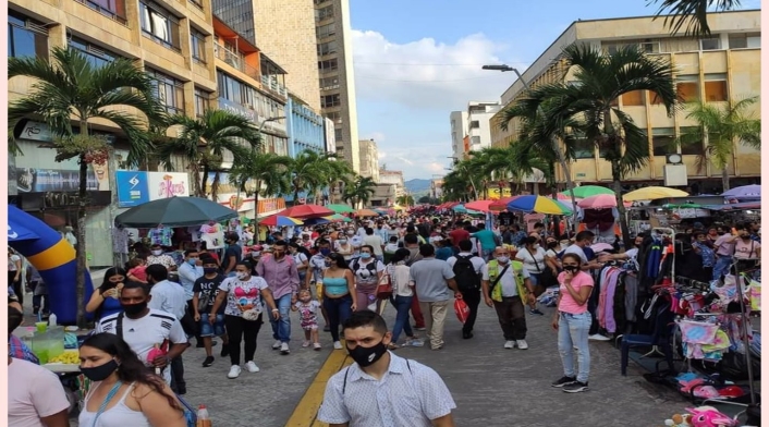 Centro de Ibagué calle Tercera diciembre 2020