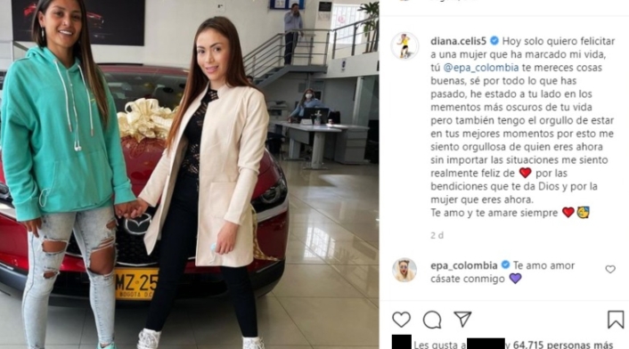 Diana Celis y Epa Colombia, foto borrada
