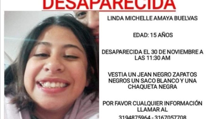 Linda Michelle Amaya, reportada como desaparecida