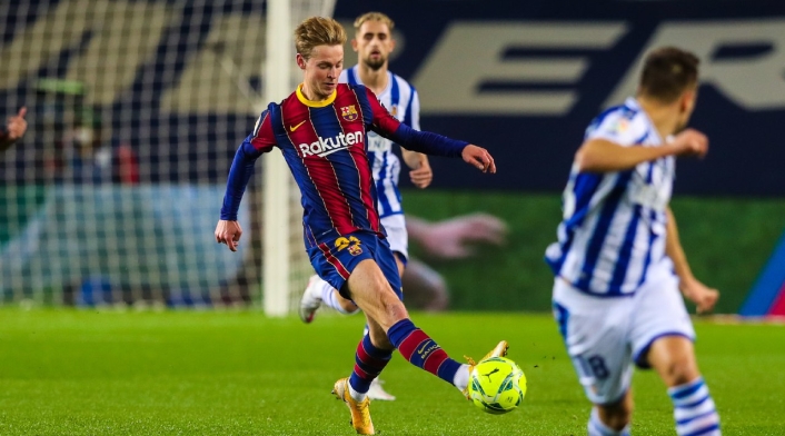 Barcelona Vs. Real Sociedad - Liga Española - Frenkie de Jong Barcelona Vs. Real Sociedad - Liga Española - Frenkie de Jong