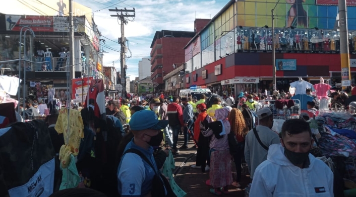 Aglomeraciones en San Victorino