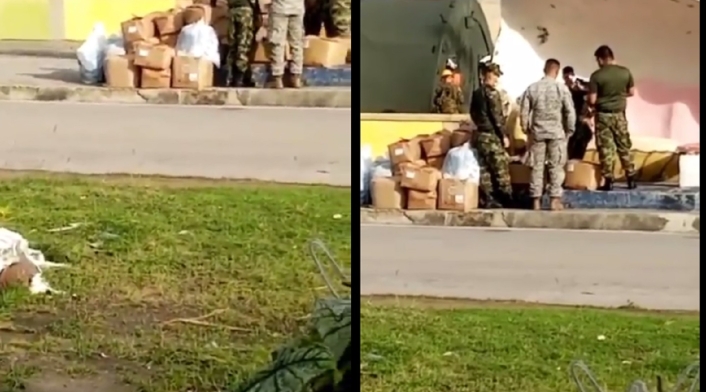 Soldados se estarían repartiendo ayudas de San Andrés