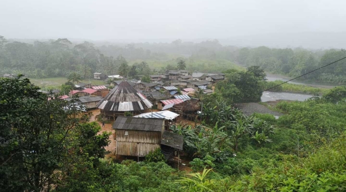 Lugar del desplazamiento en Bahía Solano, Chocó.