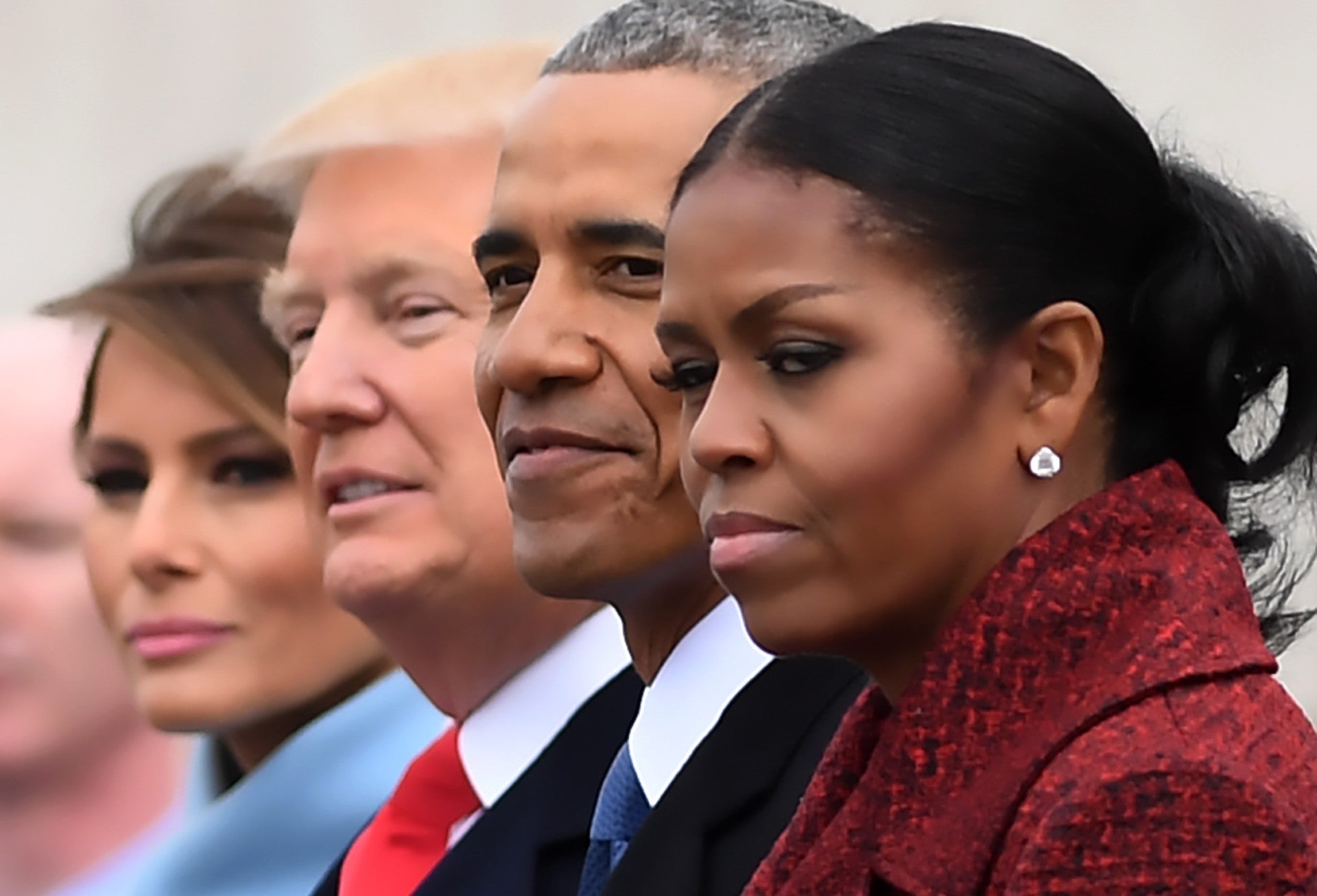 Melania Trump, Donald Trump, Barack Obama y Michelle Obama