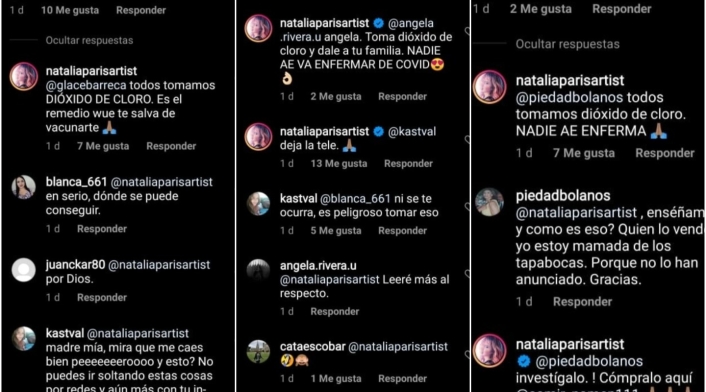 Natalia París irresponsable