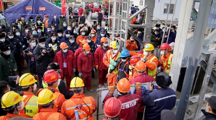 Rescate de mineros atrapados en China