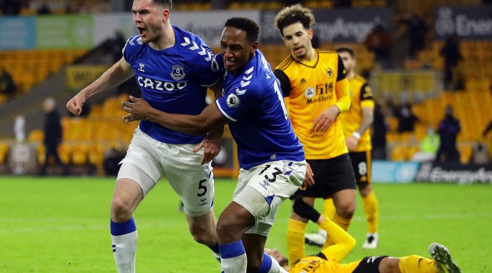 Everton Vs. Wolverhampton - Yerry Mina Everton Vs. Wolverhampton - Yerry Mina
