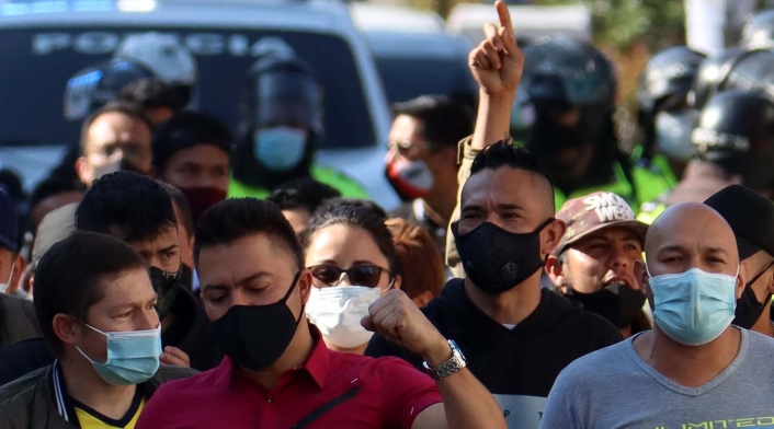 Cuarentena en Bogotá / Protestas de comerciantes en Bogotá por cuarentena
