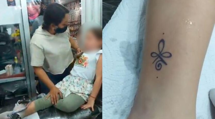 Niña tatuada en Pereira