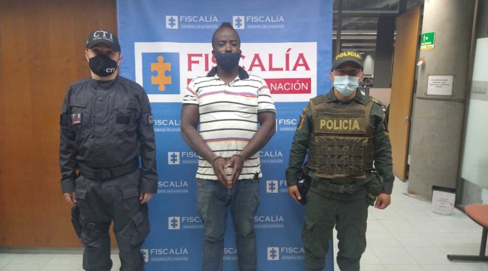 Captura de Jhon Fredy Mosquera Sánchez, sindicado de asesinar a su mamá en Medellín.