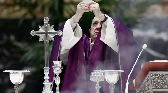 Papa Francisco en miércoles de ceniza en pandemia